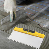 Maxbell Drywall Trowel Notched Spreader Plastering Toothed Spatula Plastering Trowel 250mm