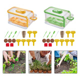 Maxbell Plant Starter Trays Plant Starting Trays for Home Gardens Greenhouse Growing Yellow