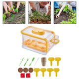 Maxbell Plant Starter Trays Plant Starting Trays for Home Gardens Greenhouse Growing Yellow