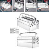 Tool Box Repair Tools Storage Case Organizer for Car Trunks Garage Household 350mm Double layer