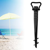 Beach Umbrella Stand Anchor Parasol Holder Anchor for Beach Barbecue Picnics Black