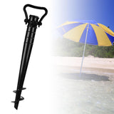 Beach Umbrella Stand Anchor Parasol Holder Anchor for Beach Barbecue Picnics Black