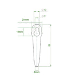Maxbell Lawn Mower Saw Blade Garden Lawn Mower Accessories Tools Grass Cutter Blades 10Pieces