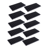 10x Thick Seedling Trays Reusable Black Durable Pet Plant Trays for Seedling 120g