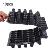 10x Thick Seedling Trays Reusable Black Durable Pet Plant Trays for Seedling 120g