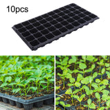 10x Thick Seedling Trays Reusable Black Durable Pet Plant Trays for Seedling 120g