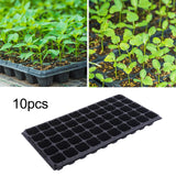 10x Thick Seedling Trays Reusable Black Durable Pet Plant Trays for Seedling 120g