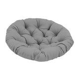 Maxbell 2xRound 50cm Padded Seat Cushion Egg Shape Chair Pad for Family Rooms Accessory Dark Gray