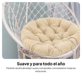Maxbell 2xRound 50cm Padded Seat Cushion Egg Shape Chair Pad for Family Rooms Accessory Khaki