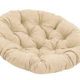 Maxbell 2xRound 50cm Padded Seat Cushion Egg Shape Chair Pad for Family Rooms Accessory Khaki
