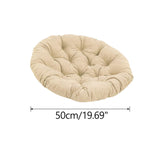 Maxbell 2xRound 50cm Padded Seat Cushion Egg Shape Chair Pad for Family Rooms Accessory Khaki