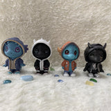 Maxbell Halloween Dinosaur Statue Garden Sculpture for Cabinets Shelf Outdoor Orange