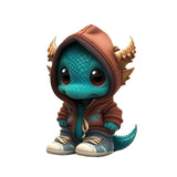 Maxbell Halloween Dinosaur Statue Garden Sculpture for Cabinets Shelf Outdoor Orange