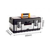 Maxbell Toolbox Lockable Multipurpose Steel for Mechanical Repairs Household Plumber 14inch