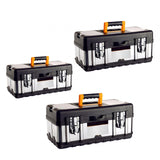 Maxbell Toolbox Lockable Multipurpose Steel for Mechanical Repairs Household Plumber 14inch