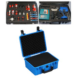 Maxbell Toolbox Storage Case with Sponge Tool Organizer for Hobby or Craft Workplace Blue