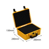 Maxbell Toolbox Storage Case with Sponge Tool Organizer for Hobby or Craft Workplace Yellow