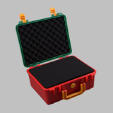 Maxbell Toolbox Storage Case with Sponge Tool Organizer for Hobby or Craft Workplace Green Red