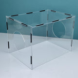 Maxbell Grinding Dust Box Acrylic Enclosed Dust Hood Polisher Dust Box for Polishing 35cmx25cmx25cm