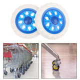 Maxbell 2x Utility Cart Wheel for Shopping Cart Travel Luggage Cart Luggage Trolley Blue