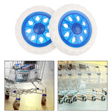 Maxbell 2x Utility Cart Wheel for Shopping Cart Travel Luggage Cart Luggage Trolley Blue