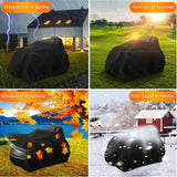 Maxbell Lawn Mower Cover Protection Riding Lawnmower Cover for Lawn Mower Storage 195cmx66cmx112cm