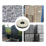 Maxbell Grinder Polishing Disc Buffing 150mm for Artificial Stone Granite Tombstones white