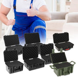 Maxbell Instrument Toolbox Storage Case Safe for Emergency Repairs Household Outdoor 33.1cmx21.7cmx7.7cm