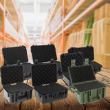 Maxbell Instrument Toolbox Storage Case Safe for Emergency Repairs Household Outdoor 33.1cmx21.7cmx7.7cm