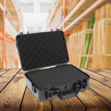 Maxbell Instrument Toolbox Storage Case Safe for Emergency Repairs Household Outdoor 33.1cmx21.7cmx7.7cm