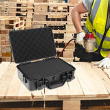 Maxbell Instrument Toolbox Storage Case Safe for Emergency Repairs Household Outdoor 33.1cmx21.7cmx7.7cm