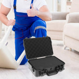 Maxbell Instrument Toolbox Storage Case Safe for Emergency Repairs Household Outdoor 33.1cmx21.7cmx7.7cm