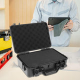 Maxbell Instrument Toolbox Storage Case Safe for Emergency Repairs Household Outdoor 33.1cmx21.7cmx7.7cm