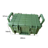 Maxbell Instrument Toolbox Storage Case Safe for Emergency Repairs Household Outdoor 28.8cmx18.7cmx13cm