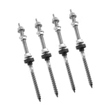 Maxbell 4Pcs Hanger Bolts for RV Boats Roofs Fixed Easy Installation Caravans Screws M10 20cm