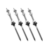 Maxbell 4Pcs Hanger Bolts for RV Boats Roofs Fixed Easy Installation Caravans Screws M10 20cm