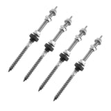 Maxbell 4Pcs Hanger Bolts for RV Boats Roofs Fixed Easy Installation Caravans Screws M10 25cm