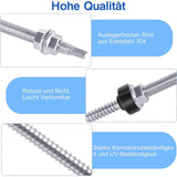 Maxbell 4Pcs Hanger Bolts for RV Boats Roofs Fixed Easy Installation Caravans Screws M10 30cm