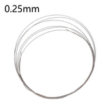 Maxbell 4xDiamond Wire Saw Silver Minimal Loss 1 Meters/lot for Glass Jewelry Ceramics 0.25mm