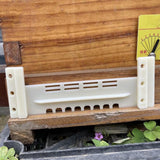 Maxbell Beehive Entrance Reducer Easy to Install Plastic Mouse Guard for Year Around White