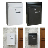 Maxbell Wall Mounted Mailbox Newspaper Holder Box for Gate Home Office Outside House white