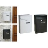 Maxbell Wall Mounted Mailbox Newspaper Holder Box for Gate Home Office Outside House white