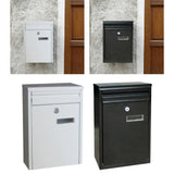 Maxbell Wall Mounted Mailbox Newspaper Holder Box for Gate Home Office Outside House white