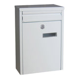 Maxbell Wall Mounted Mailbox Newspaper Holder Box for Gate Home Office Outside House white