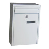 Maxbell Wall Mounted Mailbox Newspaper Holder Box for Gate Home Office Outside House white