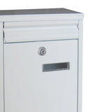 Maxbell Wall Mounted Mailbox Newspaper Holder Box for Gate Home Office Outside House white