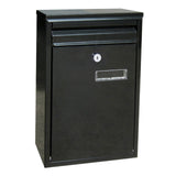 Maxbell Wall Mounted Mailbox Newspaper Holder Box for Gate Home Office Outside House black