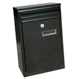 Maxbell Wall Mounted Mailbox Newspaper Holder Box for Gate Home Office Outside House black