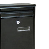 Maxbell Wall Mounted Mailbox Newspaper Holder Box for Gate Home Office Outside House black