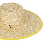 Maxbell Summer Cowboy Straw Hat with Drawstring for Hiking Fishing Accessory Stylish Diameter 45cm